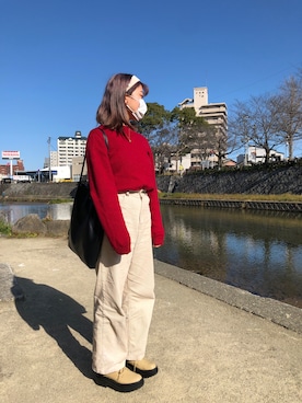 「frames RAY CASSIN（フレームスレイカズン）のアイテム（バッグ）」を使った、murajinさん（レディース・151cm）の冬コーディネート