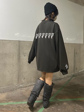 「アイテム（帽子）」を使った、murajinさん（レディース・150cm）の冬コーディネート