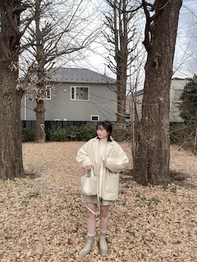 「mystic（ミスティック）のアイテム」を使った、riko🍎さん（骨格ナチュラル・レディース・158cm）の冬コーディネート
