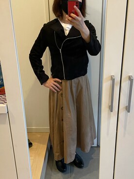 「IN THE MARKET（インザマーケット）のアイテム」を使った、武蔵さん（レディース・154cm）の秋コーディネート