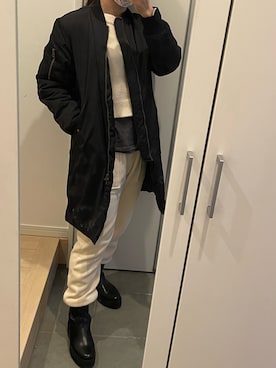 「あったかパンツ」｜武蔵さん（レディース・154cm）の冬コーディネート