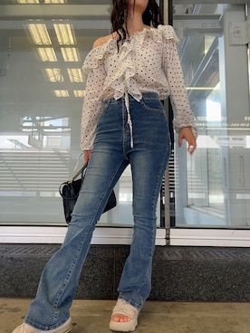 「アイテム（サンダル）」を使った、kaho0731wearさん（レディース・158cm・20代）の秋コーディネート