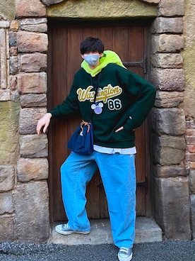 「SANTA CRUZ（サンタクルーズ）のアイテム（パンツ）」を使った、kan66さん（メンズ・185cm）の冬コーディネート
