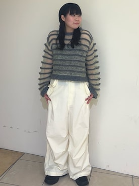 「アイテム（ニットキャップ/ビーニー）」を使った、yamamoto kahoさん（レディース・163cm）の秋コーディネート