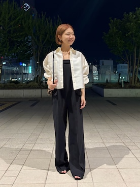 「アイテム（サロペット/オーバーオール）」を使った、dnmomokoさん（レディース・154cm）の夏コーディネート