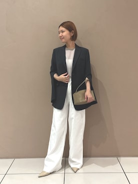 「Drawing Numbers（ドローイング ナンバーズ）のアイテム（ジャケット/アウター）」を使った、dnmomokoさん（レディース・154cm）の秋コーディネート