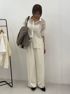 「Jena espace merveilleux（ジェナ　エスパスメルヴェイユ）のアイテム（その他パンツ）」を使った、makoo.jjさん（レディース・168cm）の春コーディネート