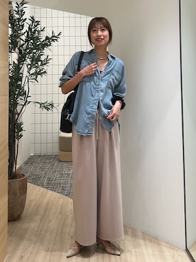 「Jena espace merveilleux（ジェナ　エスパスメルヴェイユ）のアイテム（その他パンツ）」を使った、makoo.jjさん（レディース・168cm）の夏コーディネート