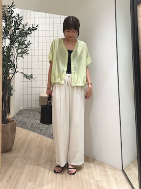 「Jena espace merveilleux（ジェナ　エスパスメルヴェイユ）のアイテム（その他パンツ）」を使った、makoo.jjさん（レディース・168cm）の夏コーディネート