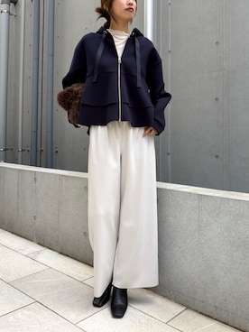 「アイテム（パーカー）」を使った、makoo.jjさん（レディース・168cm）の秋コーディネート