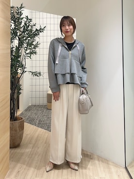「アイテム（パーカー）」を使った、makoo.jjさん（レディース・168cm）の夏コーディネート