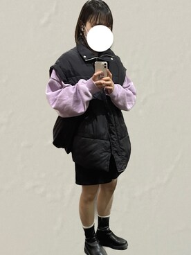 「春服デビュー宣言」｜「アイテム（ダウンベスト）」を使った、kamayaさん（レディース・154cm）の春コーディネート
