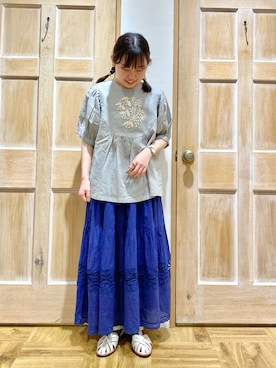 「TSUHARU by Samansa Mos2（ツハルバイサマンサモスモス）のアイテム（サンダル）」を使った、Kotoneさん（レディース・151cm）の春コーディネート