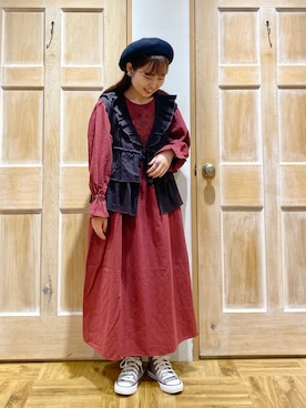 「アイテム（ワンピース/ドレス）」を使った、Kotoneさん（レディース・151cm・20代）の秋コーディネート
