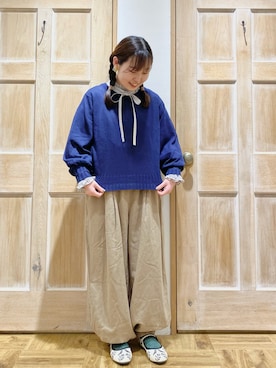 「バルーンパンツ」｜Kotoneさん（レディース・151cm・20代）の春コーディネート