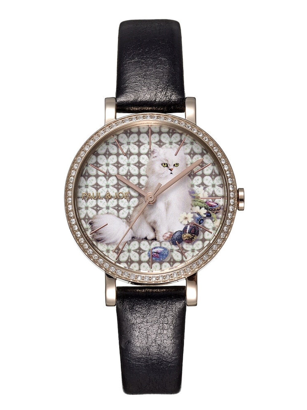 「時計、腕時計、PAUL&JOE、ポール＆ジョー、ポールアンドジョー、ギフト、アクセサリー、ファッション、ネコ、猫、ピンク、ピンクゴールド、ブラック」｜「PAUL&JOEのアイテム（アナログ腕時計、ゴールド系）」を使った、Fortune squareさん（レディース・160cm）の秋コーディネートの1枚目の写真