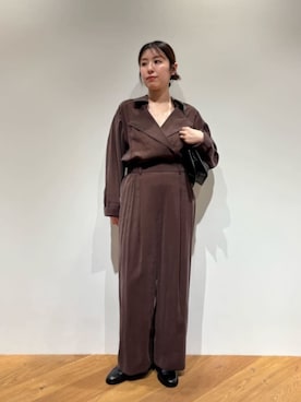 「EMMEL REFINES（エメルリファインズ）のアイテム」を使った、島津（shimazu)さん（レディース・160cm）の冬コーディネート