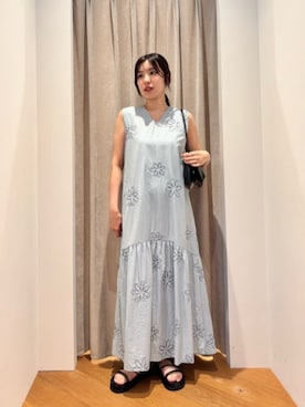 「EMMEL REFINES（エメルリファインズ）のアイテム」を使った、島津（shimazu)さん（レディース・160cm）の夏コーディネート