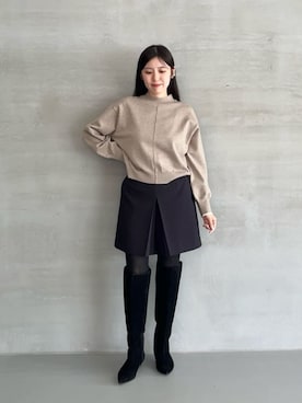 EMMEL REFINES＞EM Wクロス ハイウエスト ショートパンツを使った人気