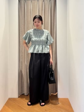「EMMEL REFINES（エメルリファインズ）のアイテム」を使った、島津（shimazu)さん（レディース・160cm）の夏コーディネート