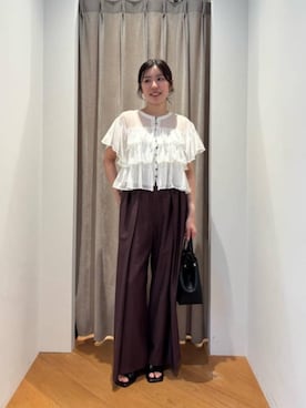 「EMMEL REFINES（エメルリファインズ）のアイテム（トップス）」を使った、島津（shimazu)さん（レディース・160cm）の春コーディネート