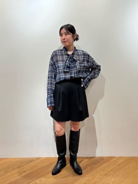 「EMMEL REFINES（エメルリファインズ）のアイテム」を使った、島津（shimazu)さん（レディース・160cm）の夏コーディネート