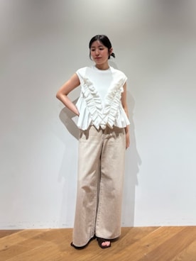 「EMMEL REFINES（エメルリファインズ）のアイテム」を使った、島津（shimazu)さん（レディース・160cm）の夏コーディネート
