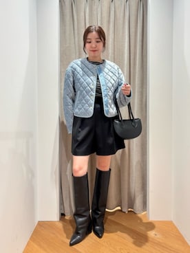 「アイテム（ブルゾン）」を使った、島津（shimazu)さん（レディース・160cm）の秋コーディネート