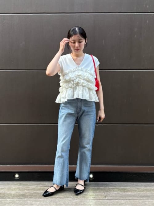 ＜EMMEL REFINES＞EM フライス フリル 2WAY Tシャツ