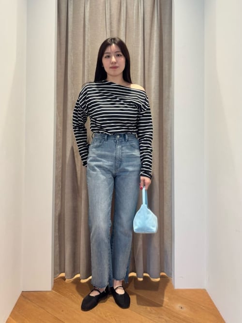 EMMEL REFINES＞EM カットオフ スキニー デニムパンツ（デニムパンツ
