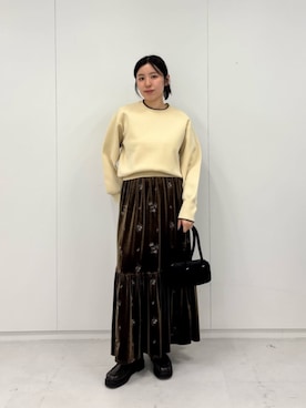 「EMMEL REFINES（エメルリファインズ）のアイテム（バッグ）」を使った、島津（shimazu)さん（レディース・160cm）の秋コーディネート