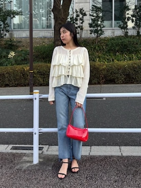 「EMMEL REFINES（エメルリファインズ）のアイテム」を使った、島津（shimazu)さん（レディース・160cm）の冬コーディネート