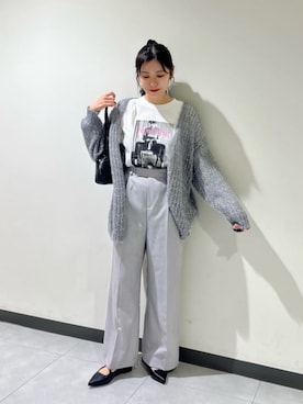 「LOGAN knitting mills（ローガンニッティングミルズ）のアイテム」を使った、島津（shimazu)さん（レディース・160cm）の秋コーディネート