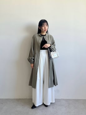 「EMMEL REFINES（エメルリファインズ）のアイテム（モッズコート）」を使った、島津（shimazu)さん（レディース・160cm）の冬コーディネート