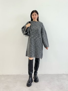 島津（shimazu)さん（レディース・160cm）の冬コーディネート