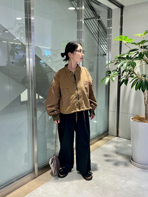 セール】【etsinta／エシンタ】リメイクドロストシャツブルゾン