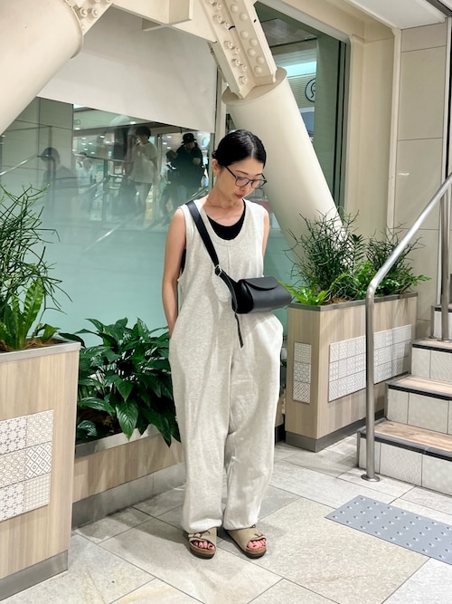 【willow】【新色追加】スラブ裏毛裾ドロストオールインワン