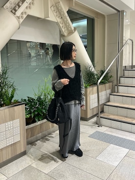 「アイテム（ベスト）」を使った、madokaさん（レディース・151cm）の秋コーディネート