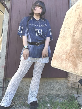「アイテム（トップス）」を使った、ペキさん（レディース・50cm）の夏コーディネート