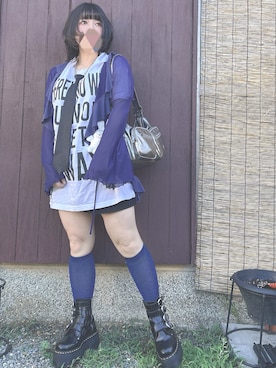 「アイテム（ネックレス、ブラック系）」を使った、ペキさん（レディース・50cm）の夏コーディネート