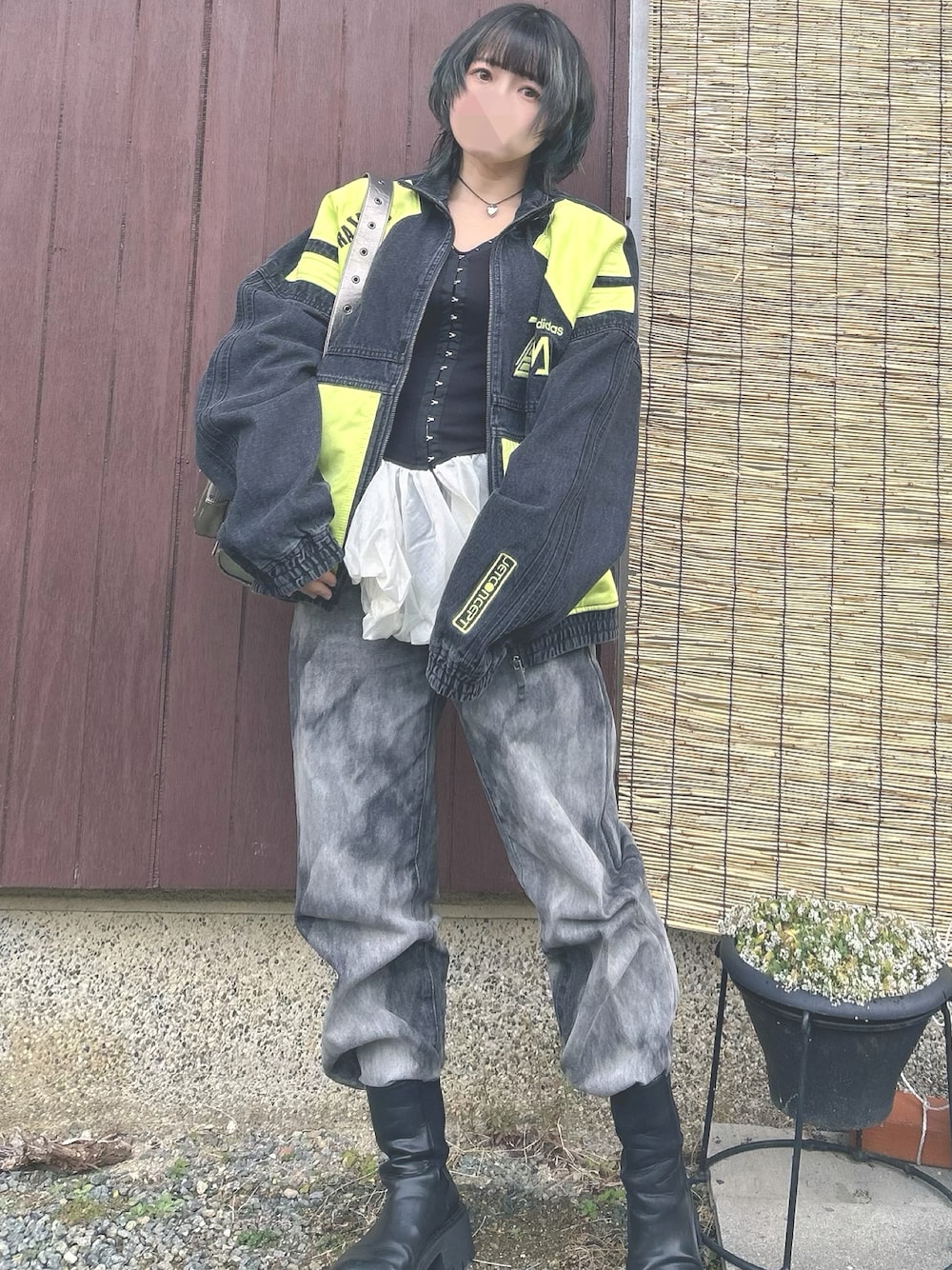 adidas アディダス デニムジャケット NiziU ミイヒさん着用 Sサイズ adidas - NiziU ミイヒ 着用♡ adidas superstar 22.5cmの通販