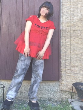 「アイテム（シューズ）」を使った、ペキさん（レディース・50cm）の夏コーディネート