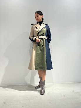 「秋トレンド2021」｜「アイテム（トレンチコート）」を使った、kana0219さん（レディース・158cm）の秋コーディネート