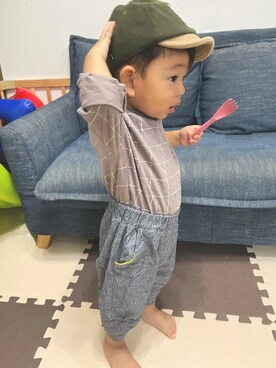 「アイテム（キャップ）」を使った、hiro5566さん（キッズ・80cm）の秋コーディネート
