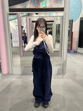 「アイテム（オールインワン・サロペット）」を使った、ミドリさん（レディース・160cm）の秋コーディネート
