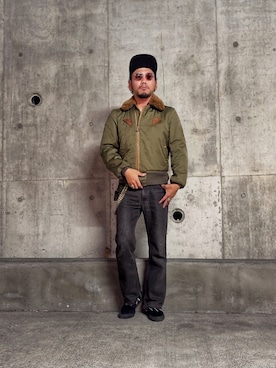 「Levi's（リーバイス）のアイテム（パンツ）」を使った、Ri Maさん（メンズ・171cm）の冬コーディネート