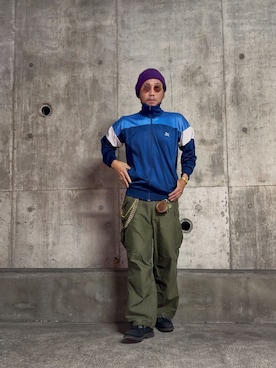 「アイテム（ジャージ）」を使った、Ri Maさん（メンズ・171cm）の冬コーディネート