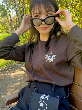 「HUF」｜「アイテム（財布/小物）」を使った、Yukaさん（レディース・167cm）の秋コーディネート