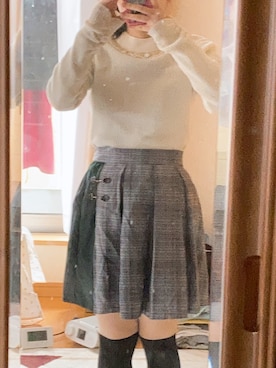 「axes femme（アクシーズファム）のアイテム（ニット/セーター）」を使った、あやさん（レディース・147cm）の冬コーディネート