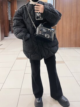 「SpRay PREMIUM（スプレイプレミアム）のアイテム（トップス）」を使った、ri3aさん（レディース・145cm）の冬コーディネート